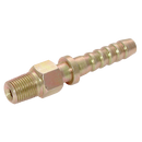 Zinc Plated Steel Straights, Air-Pro - BSPT Male x Imperial Hose Tail, with Safety Locking Collar