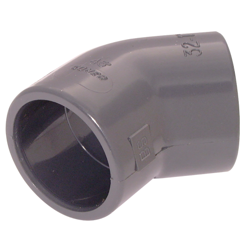 UPVC Elbows, Comer - 45° Equal