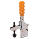 Vertical Manual Toggle Clamps, Straight Base, Brauer - Fixed Arm, Neoprene Cover