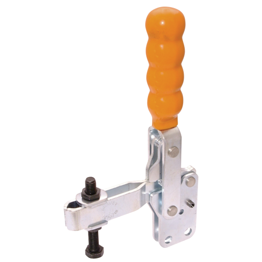 Vertical Manual Toggle Clamps, Straight Base, Brauer - Adjustable Arm