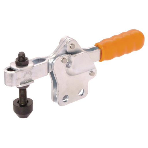 Horizontal Manual Toggle Clamps, Straight Base, Brauer - Adjustable Arm, Neoprene Cover