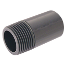 UPVC Barrel Nipples, Comer - Male x Stem