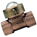 400 Series - Straight Through Sight Flow Indicator with Spinner/Ball - With Spinner, Gunmetal