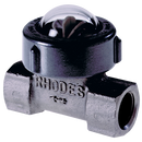 400 Series - Straight Through Sight Flow Indicator with Spinner/Ball - With Spinner, Stainless Steel