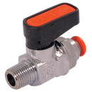 Mini Ball Valves, Brass, Aignep - Type 6570, Push-in x BSPT