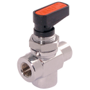 Mini Ball Valves, Brass, Aignep - Type 6710, T Port, BSPP