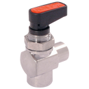 Mini Ball Valves, Brass, Aignep - Type 6720, Angle Port, BSPP