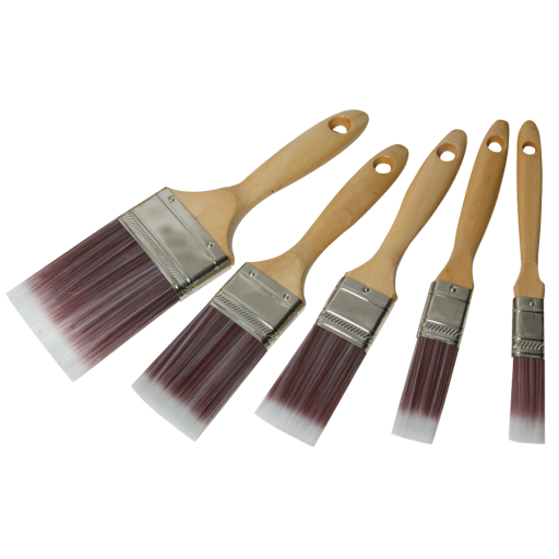 Paint Brushes - 5 Piece Synthetic Brush Set