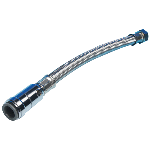 Flexi Hoses, John Guest Speedfit - Female x Tube with Service Valve