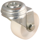 LSV Series Swivel Bolt Hole Fitting Castors - White Polypropylene Tyre, No Brake