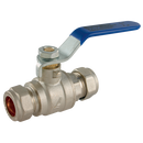 Compression Ball Valves, Brass, Lever Handles, Centreglow - Pro-Comp - Blue Lever