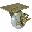 SL Series Swivel Plate Fitting Castors - Nylon Tyre with Bearing, with Brake