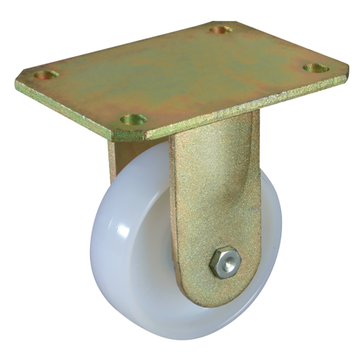 SL Series Fixed Plate Fitting Castors - Nylon Tyre