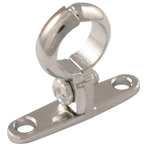 Metric Pipe Clips, C-Cure - Chrome Plated Brass, Screw to Wall