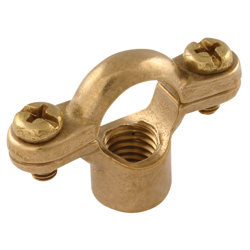 Metric Pipe Clips, C-Cure - Brass, Single Munsen Ring