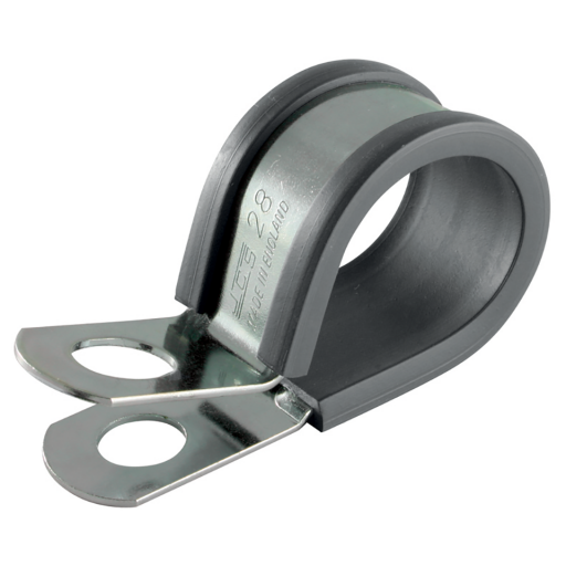 M10 P Clips, JCS - Mild Steel Zinc Plated, High Temperature Liner