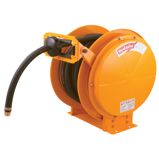 High Capacity, High Visibility Rewind Hose Reels, Redashe - Spring Rewind, Air, Oil, Water and Diesel