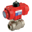 Pneumatic Actuated Brass 3 Way Valves, Prisma - Single Acting, L Ported, BSPP