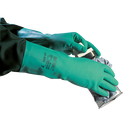 Chemical Hazard Gloves, Ansell - Ansell Classic Sol-vex Gauntlet, Green