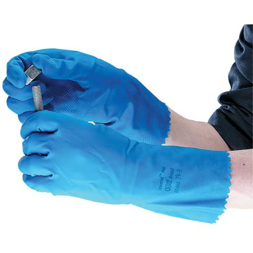 Latex Gloves, Ansell - Ansell 87-665 Universal Plus Low Protein Latex Gauntlet