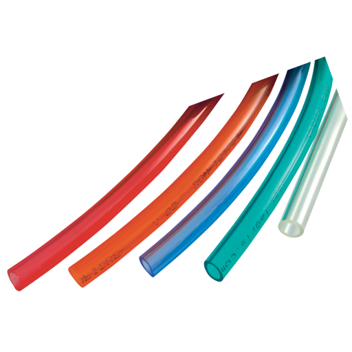 Crystal Clear Colour Tinted Polyether Polyurethane Tubing, Parker Legris - Close Tolerance Flexible, 100 Metre Rolls