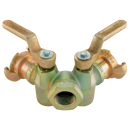 Throttle Valves with Lever Stop & Exhaust, Ludecke - Double Valve with Hose Coupling