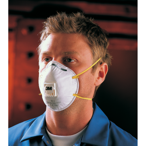 P1 Disposable Half Mask Respirators, 3M - 3M 8812 Cup Shape Valved Dust Respirator