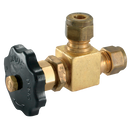 Panel Mount Needle Valves, Wade - Tube x Tube (Angled Brass Spindle)