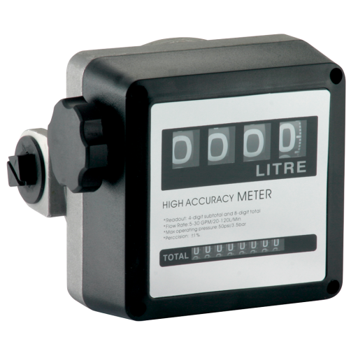 Fuelling Meters - 4 Digit Register Flow Meter without Strainer