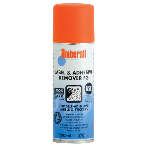 Label and Adhesive Remover FG, Ambersil - NSF K3 Registered Label & Adhesive Remover