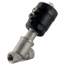 Stainless Steel Angle Seat Piston Valves, M&M - Compact 45mm Actuator, 2 Way N/C, BSPP