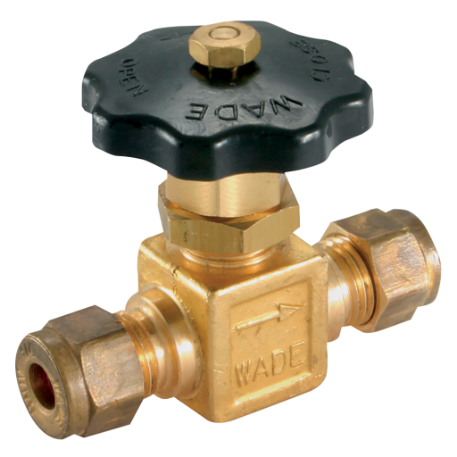 Panel Mount Needle Valves, Wade - Tube x Tube (Brass Spindle)