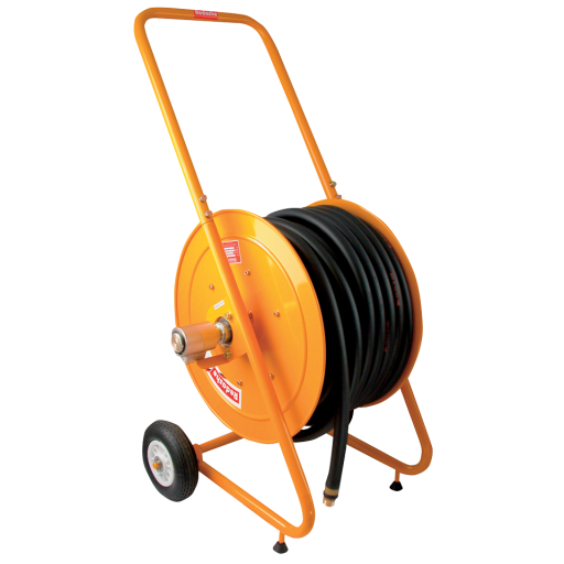 High Visibility Portable Hose Reels, Redashe - Hand Cranked, Wheeled, Hose Reel Only