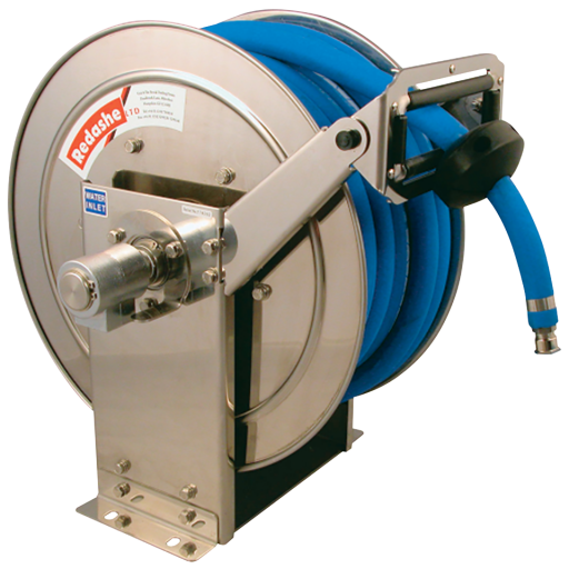 Compact Stainless Steel Hose Reels, Redashe - Spring Rewind, Hose Reel Only