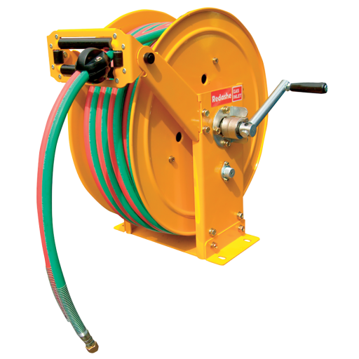 High Capacity, High Visibility Rewind Hose Reels, Redashe - Manual Rewind Welding, Hose Reel Only