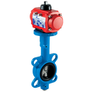 Cast Iron Body, Ductile Iron ENP Disc, EPDM Liner, HUK - Pneumatic Double Acting