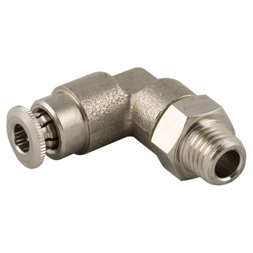 90° Male Stud Swivel Elbows, Aignep - BSPT & Metric Male x Tube