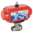 Pneumatic Actuated Stainless Steel 2 Piece, 2 Way Ball Valves, Prisma - Single Acting Actuation, BSPP