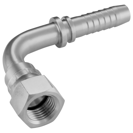 90° Elbows, PH Industrie - Metric Male 24° Cone Seat, Light Duty with O-Ring, DIN 2353 x Swept Hose Tail