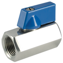 316 Stainless Steel Mini Ball Valves, Haitima - Hexagon Profile Female x Female, BSPP