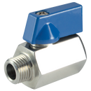 316 Stainless Steel Mini Ball Valves, Haitima - Hexagon Profile Male x Female, BSPP