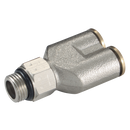 Male Stud Branch Swivel Y's, KELM - BSPP Male Branch x Tube