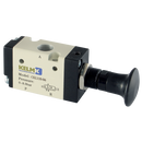 In-Line Manual 3/2 Way Valves, KELM - Push/Pull