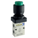 In-Line Manual 3/2 Way Valves, KELM - Push Button (External)