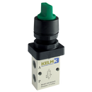 In-Line Manual 3/2 Way Valves, KELM - Switch