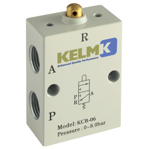 In-line Mechanical 3/2 Way Valves, KELM - Plunger