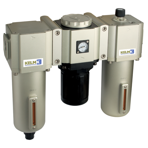 Filter + Regulator + Lubricators, KELM - 600 Series, Semi Auto Drain