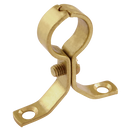 Metric Pipe Clips, C-Cure - Brass, Pressed Screw-on
