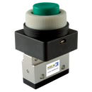 K3M Panel Mount Manual 3/2 Way Valves, KELM - Push Button (External)