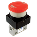 K3M Panel Mount Manual 3/2 Way Valves, KELM - Palm Button, Latching